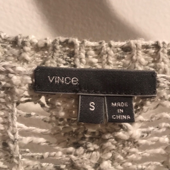 Vince brand, grey, cream cable knit sweater - Picture 2 of 6